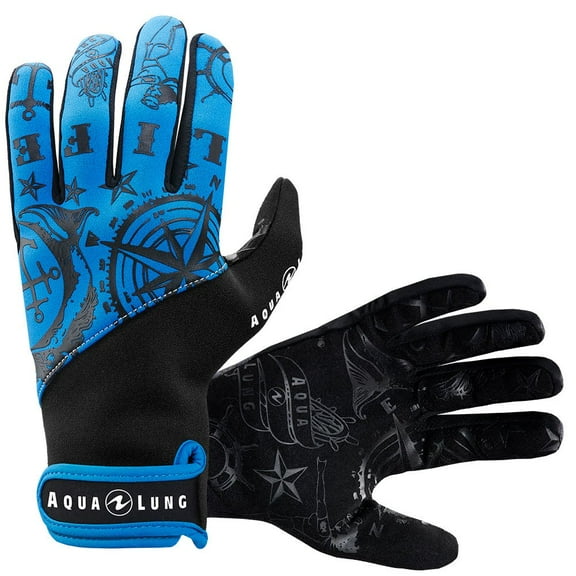 AquaLung Admiral III 2mm Dive Gloves (Blue / Black, X-Large)