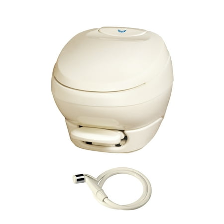 Aqua Magic Bravura Rv Toilet with Hand Sprayer / Low Profile / Parchment - Thetford 31121