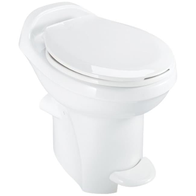 High Profile White Round Pedal Flush Control Toilet