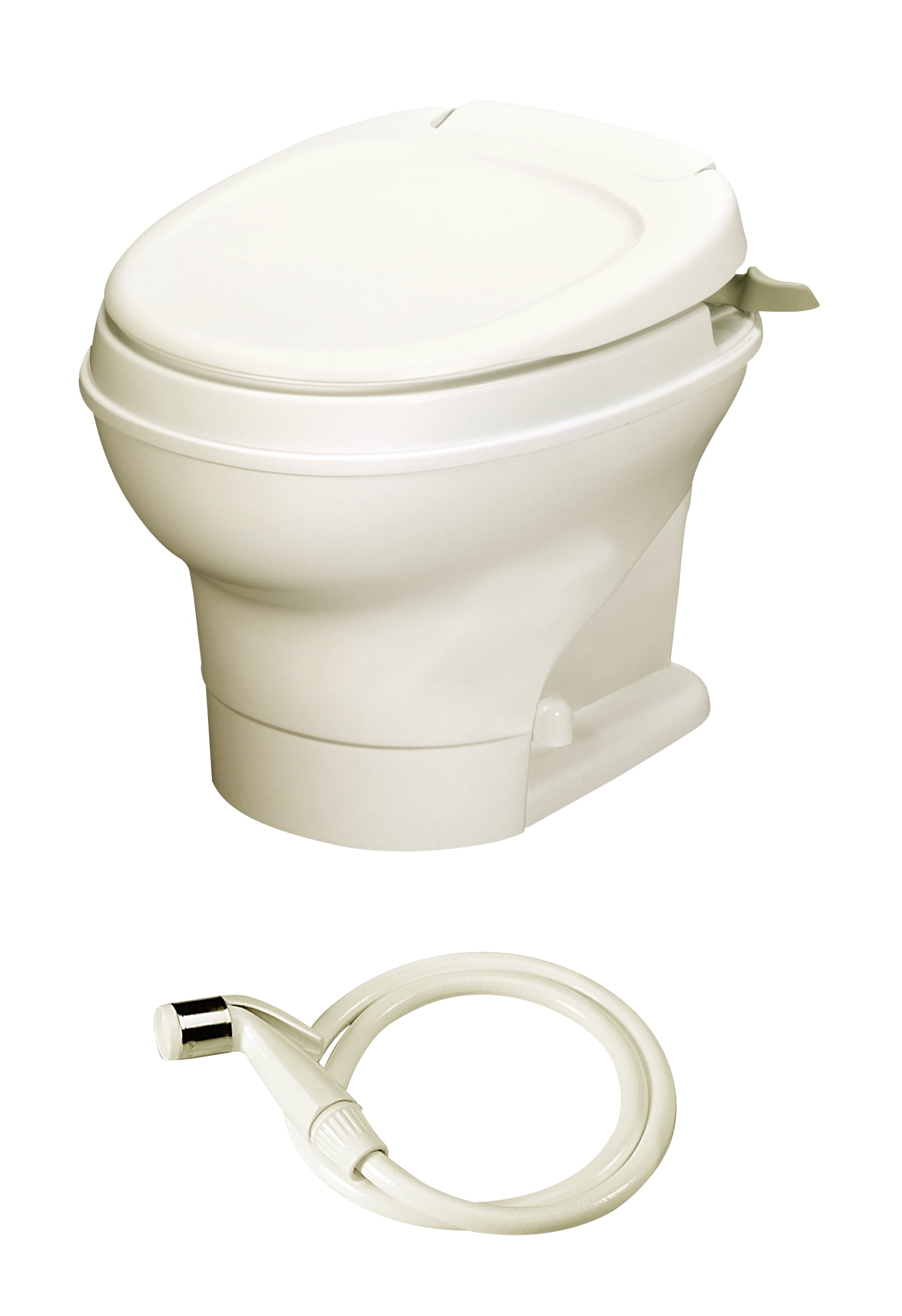 Aqua Magic V Rv Toilet Hand Flush with Hand Sprayer / Low Profile