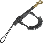 Trident Magna-Clip with Coil Lanyard Brass Clip