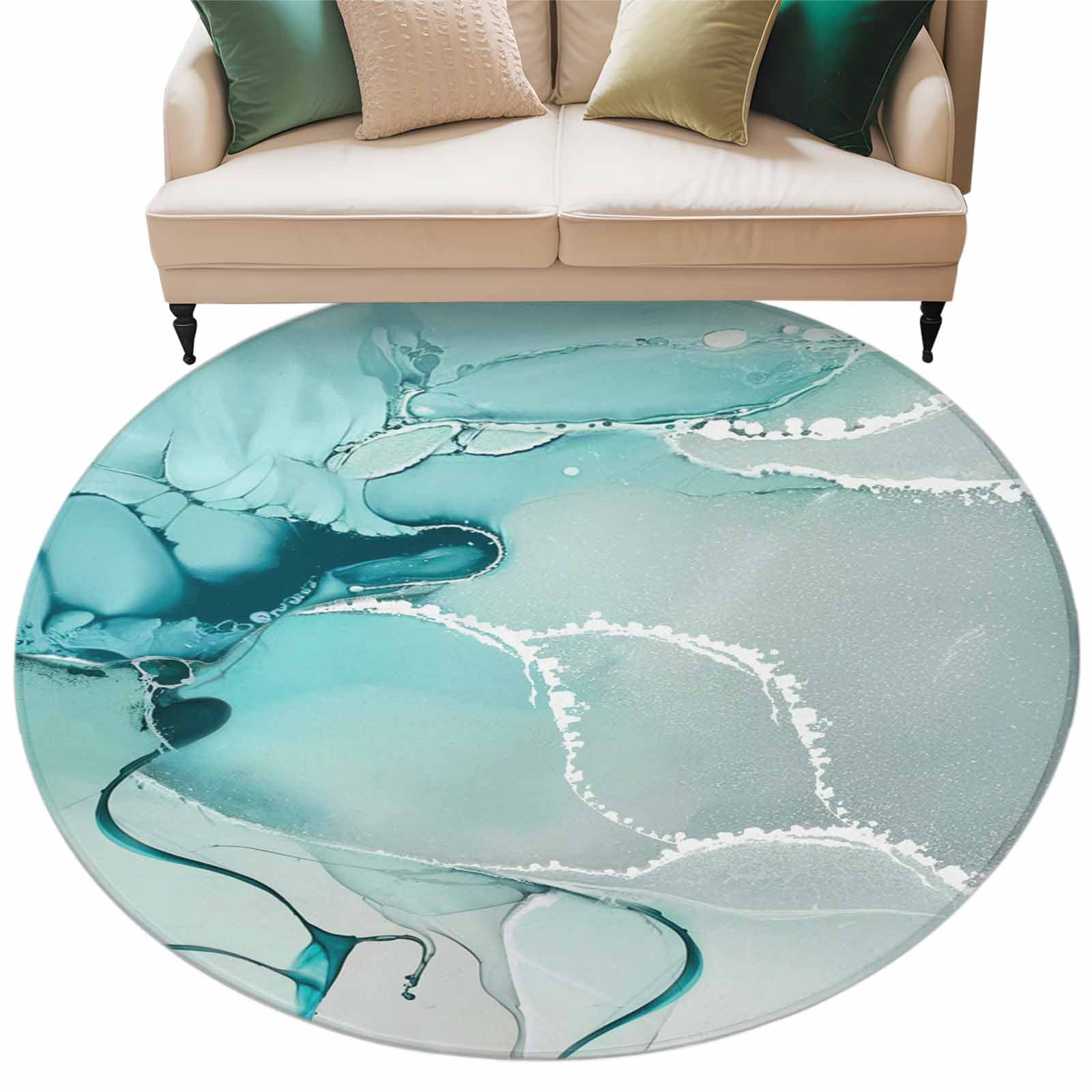 Aqua Marble Large Area Rugs for Bedroom Living Room, Soft Non Slip ...