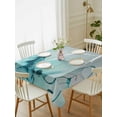 thumbnail image 1 of Aqua Marble Tablecloth Rectangle Table Cloth 52x70, Waterproof Tablecloth Outdoor Table Cloth, Modern Abstract Gradient Water Fluid Art Washable Table Cover for Kitchen Dinning Party, 1 of 8