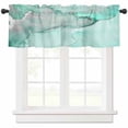thumbnail image 1 of Aqua Marble Valances for Windows Farmhouse Kitchen Curtains Valances Rod Pocket Valance Curtains for Kitchen Windows Modern Abstract Waves Silvery Farmhouse Window Valances for Bathroom 42"x12", 1 of 6