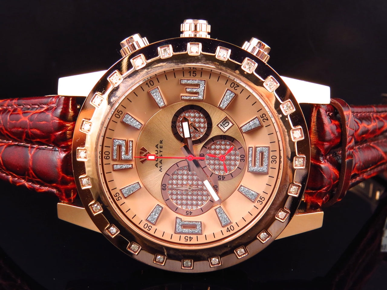 Gold aqua master watch hotsell