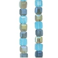 thumbnail image 1 of Aqua Mixed Glass Cube Beads - 4mm by Bead Landing, 1 of 2