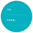 thumbnail image 1 of Aqua Modern To/From Circle Gift Labels, 40-Pack, 1 of 7