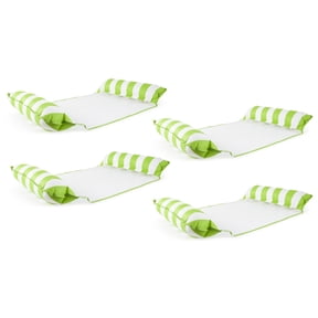 Aqua Monterey Water Inflatable 4-in-1 Pool Hammock Lounger, Green (4 Pack)