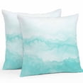 thumbnail image 1 of Aqua Mountain Gradient Outdoor Pillow Covers Pack of 2 Watercolor Texture Abstract Art Waterproof Throw Pillow Covers Decorative Cushion Cases for Patio Garden Tent Balcony Couch 20x20 inch, 1 of 8
