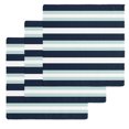 thumbnail image 1 of Aqua Navy Blue Striped Kitchen Dish Towels for Drying Dishes Set of 3, Modern Abstract Lines Geometric Waffle Weave Microfiber Hand Tea Bathroom Towels Quick Dry & Absorbent Towel 12x12, 1 of 7