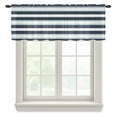 thumbnail image 1 of Aqua Navy Blue Striped Sheer Curtains Valances for Windows Modern Abstract Lines Geometric Chiffon Kitchen Valances for Cafe, Voile Window Treatments Curtains for Living Room Bedroom, 54"x18", 1 of 9