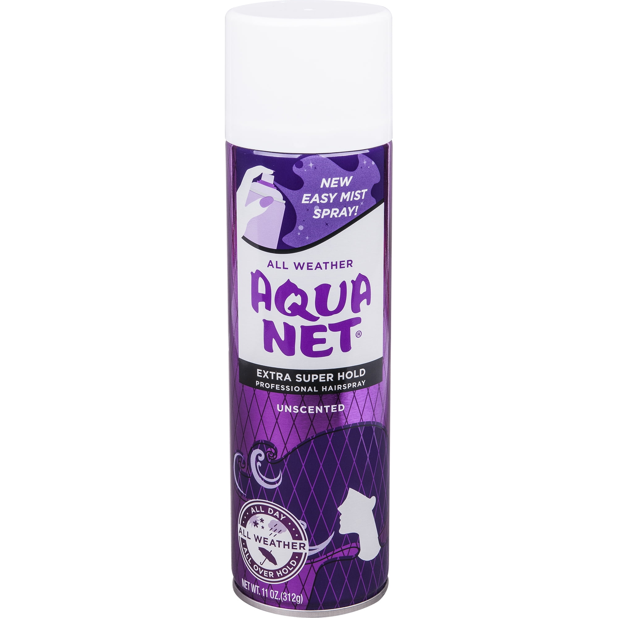 Aqua Net All Weather Hair Spray Extra Super Hold, Unscented, 11 oz