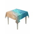 thumbnail image 1 of Aqua Ombre Coastal Table Cloth, Summer Nautical Beach Ocean Seaside Waterproof Tablecloth for Square Tables, Reusable Washable Fabric Table Cover for Restaurant Kitchen Dining Tables 60"x60", 1 of 6