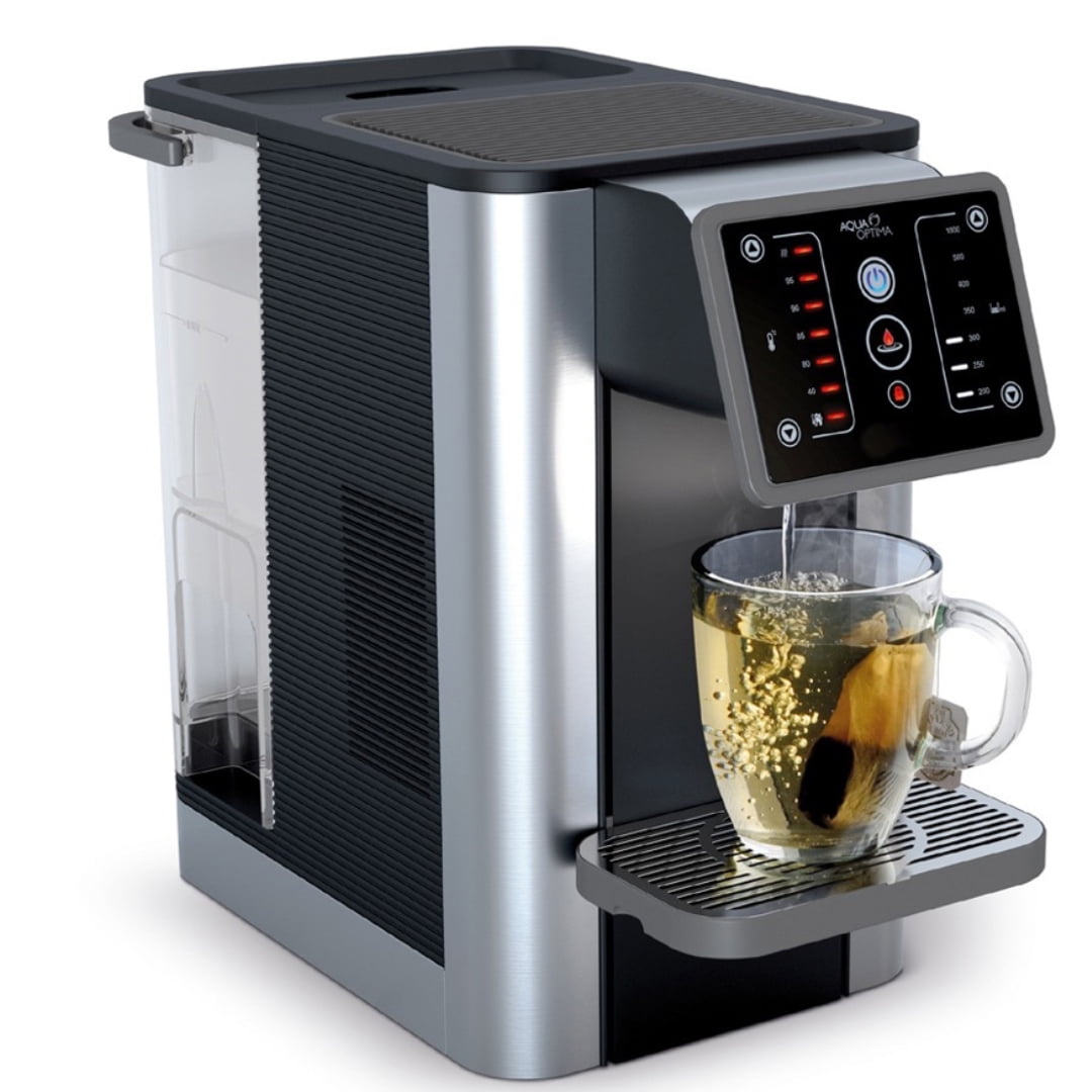 Compact Black and Silver Electric Hot Water Dispenser with Filter