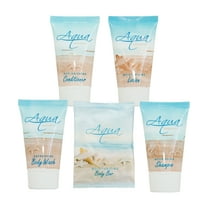 Aqua Organics Hotel Soaps and Toiletries Bulk Set | 1-Shoppe All-In-Kit Amenities for Hotels & Airbnb | 1oz Hotel Shampoo & Conditioner, Body Wash, Body Lotion & 1oz Bar Soap Travel Size | 150 Pieces
