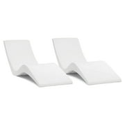 Aqua Outdoors In Pool Chaise Lounge - Set of Two - Classic White