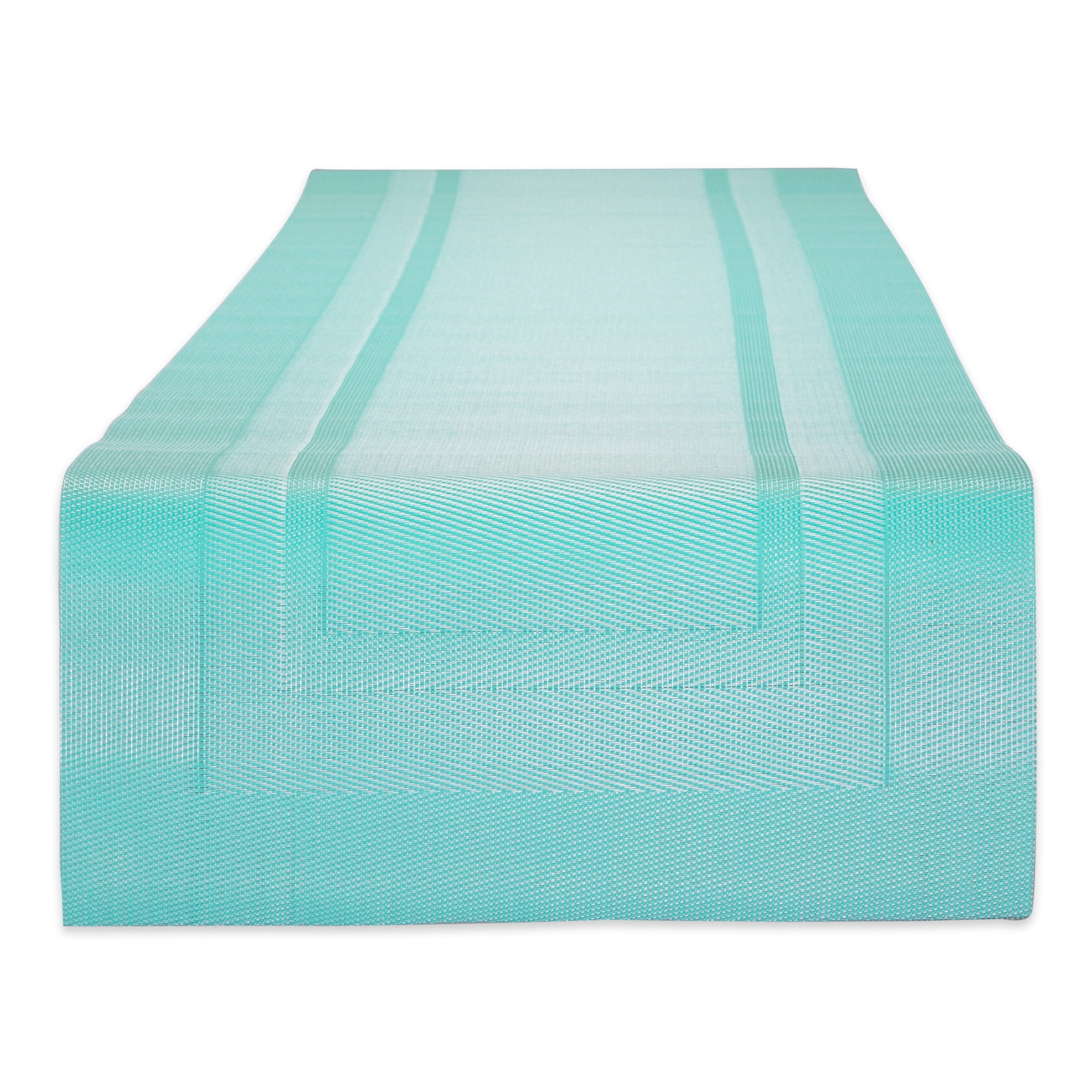 Aqua Vinyl Doubleframe Indoor/Outdoor Table Runner 14x72