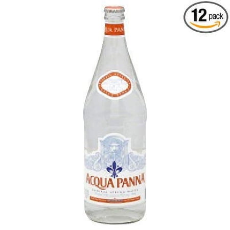 AquaLuxur Panna Spring Water, 1 Liter (12 Glass Bottles)