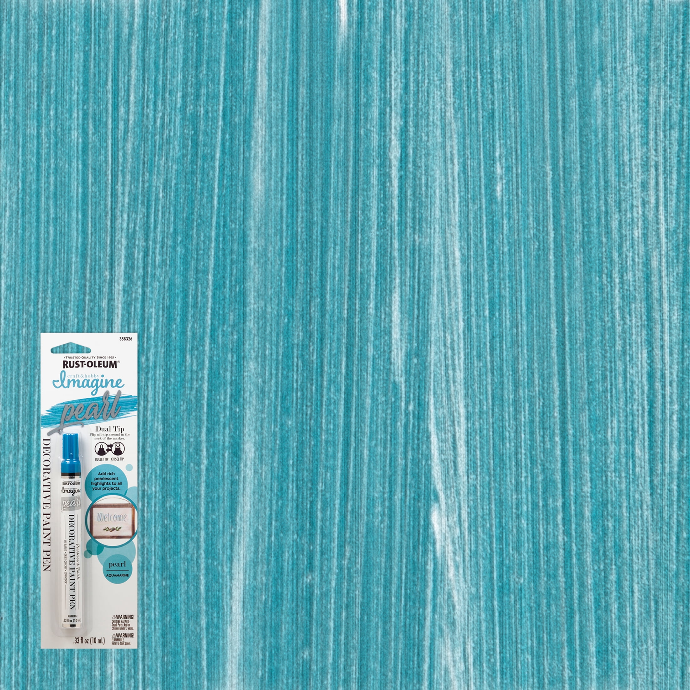 6 Pack, Aqua Pearl, Rust-Oleum Craft & Hobby Metallic Imagine Pearl Paint Pen- 358326, Markers