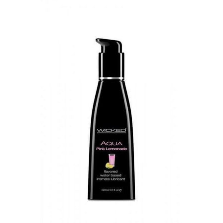 Aqua Pink Lemonade Flavored Water Based Lube - 4 Oz. / 120 ml