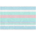 thumbnail image 1 of Aqua Pink Stripes Bathroom Rug Rectangular Bath Mat Non Slip Bath Rugs Absorbent Shaggy Bathmats for Sink Shower 16" x 24" Home Decor, 1 of 7
