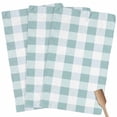 thumbnail image 1 of Aqua Plaid Kitchen Towel Dish Cloths Set of 3, Microfiber Soft Kitchen Hand Towels, Spring Summer Farmhouse Buffalo Checkered Absorbent Quick Drying Dishcloths 18 x 28 Inches, 1 of 8