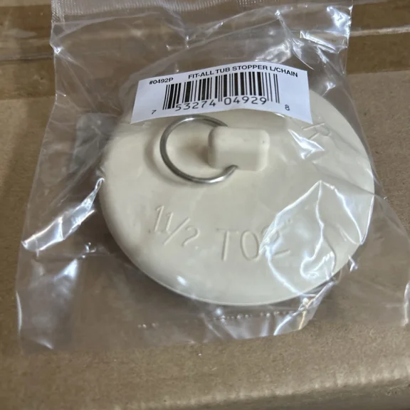 Aqua Plumb Fit All Rubber Bathtub Tub Drain Stopper 1 1/2 -2 Inch