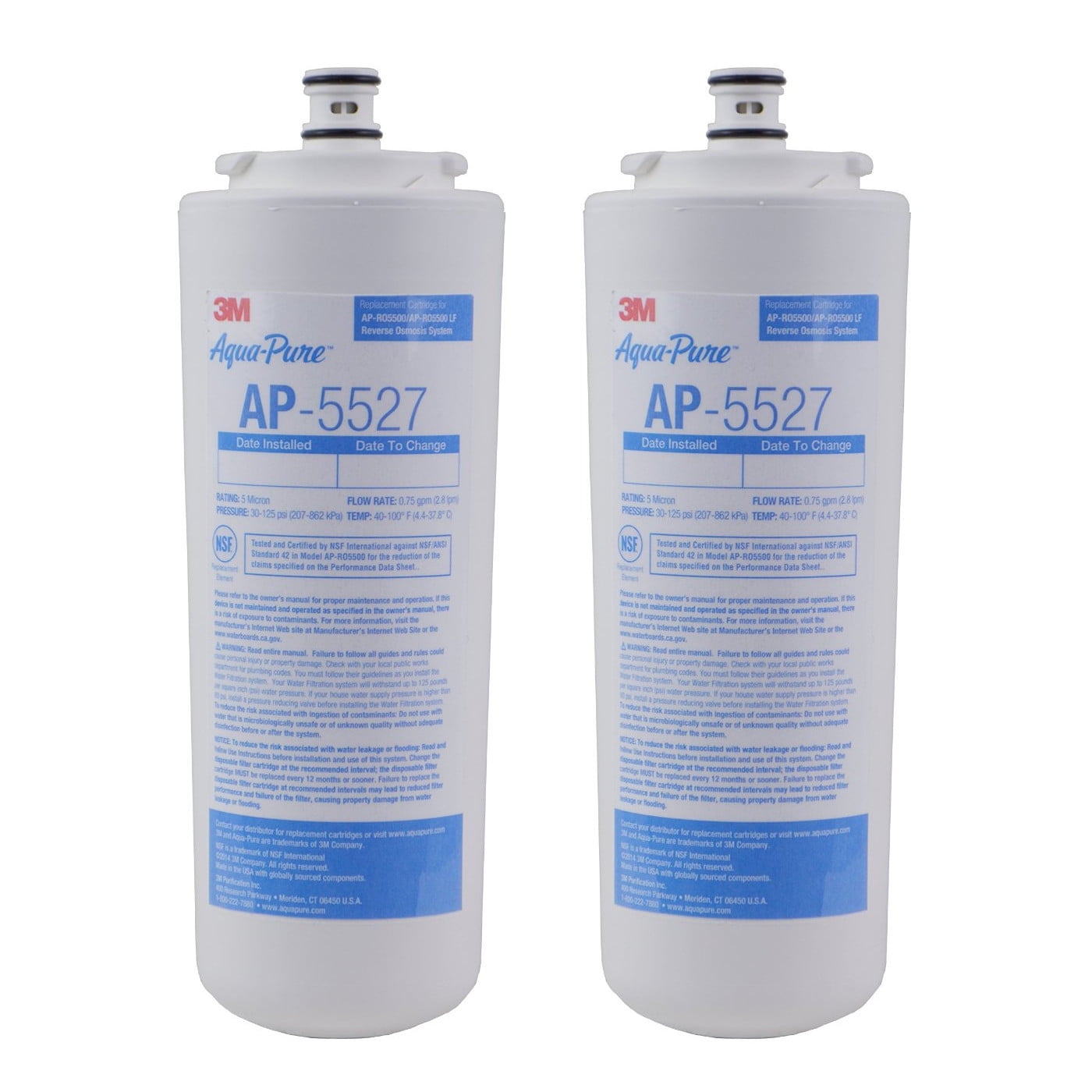 Aqua-Pure AP5527 Under Sink Reverse Osmosis Replacement Filter Cartridge Set (5598101)
