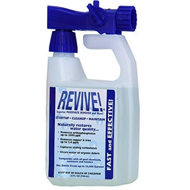 Aqua Pure International REV32 32 oz Revive Phosphate & Algae Remover Chemical Green Swimming Pools