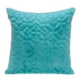 thumbnail image 1 of Aqua Quilted Velvet Geo Decorative Throw Pillow, 1 of 3