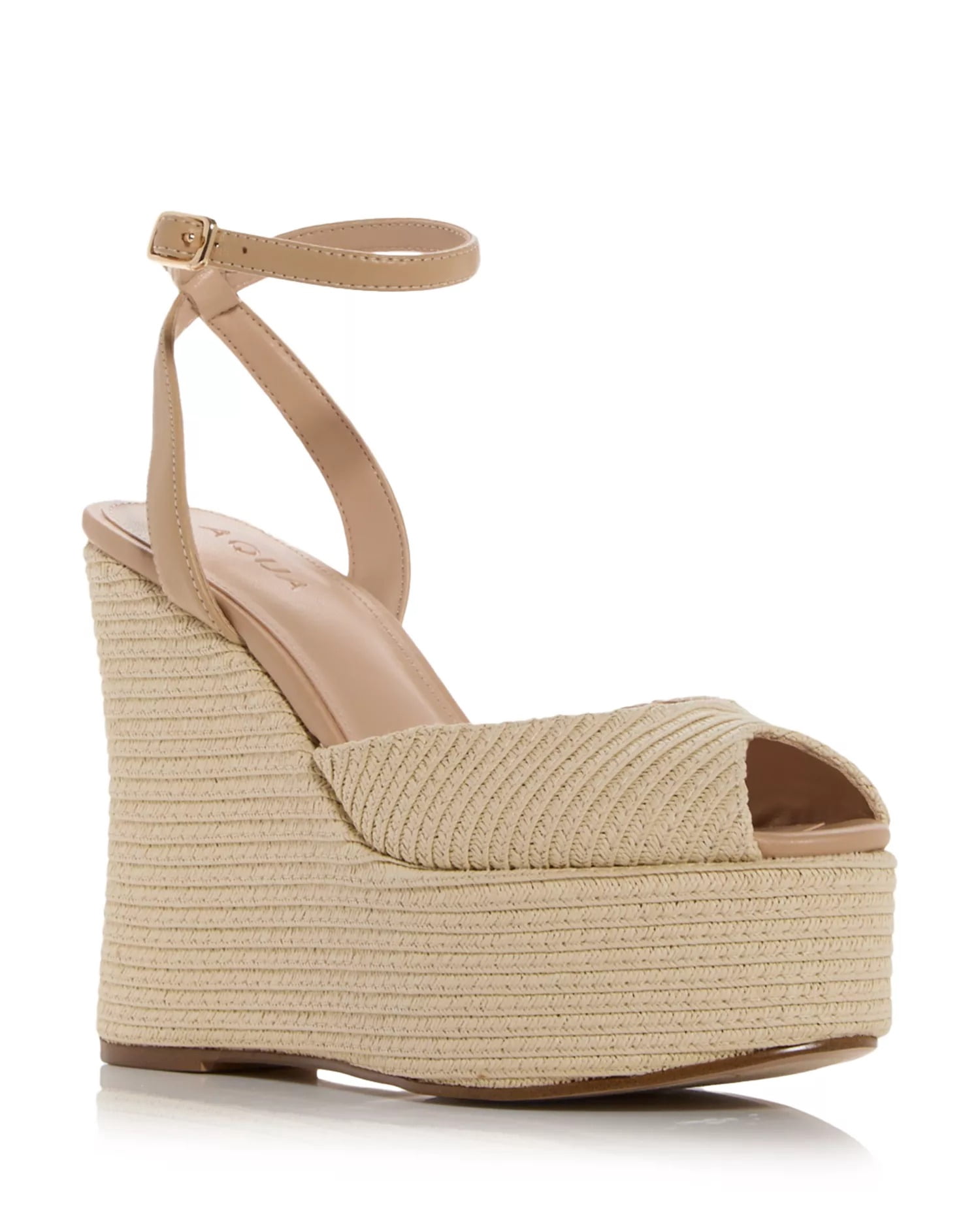 Aqua RAFFIA Women's Gabry Platform Sandals, US 10 - Walmart.com