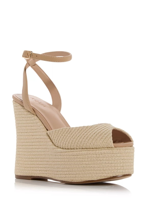 RAFFIA Women's Gabry Platform Sandals, US 10