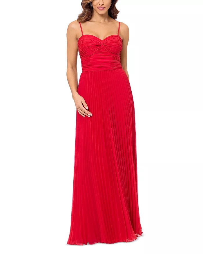 red and silver dress Florence Pugh 2024 Oscars Crystal Silver Long Dress