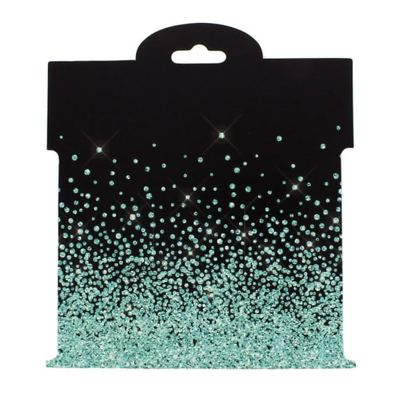 Aqua Rhinestone Crusted Hair-Bow Display Cards Large -50 Cards