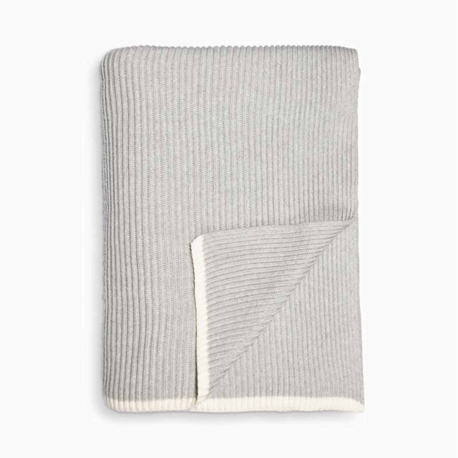 Grey Ribbed Throw Aqua Ribbed Knit Throw, Gray, 60¨L x 80¨W - Walmart.com