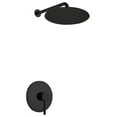 thumbnail image 1 of Aqua Rondo Matte Black Shower Set, 12" Rain Shower, 1 of 1