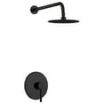 thumbnail image 1 of Aqua Rondo Matte Black Shower Set With 8" Rain Shower, 1 of 1