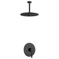 thumbnail image 1 of Aqua Rondo Matte Black Shower Set With Ceiling Mount 12" Rain Shower Head, 1 of 1