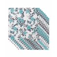 thumbnail image 1 of Aqua Rose Cloth Napkins Set of 8 Reusable Dinner Napkins, Rustic Romantic Botanical Floral Vines Art Cocktail Napkin Washable Table Napkins for Wedding/Holiday Party/Baby Shower 20"x20", 1 of 7
