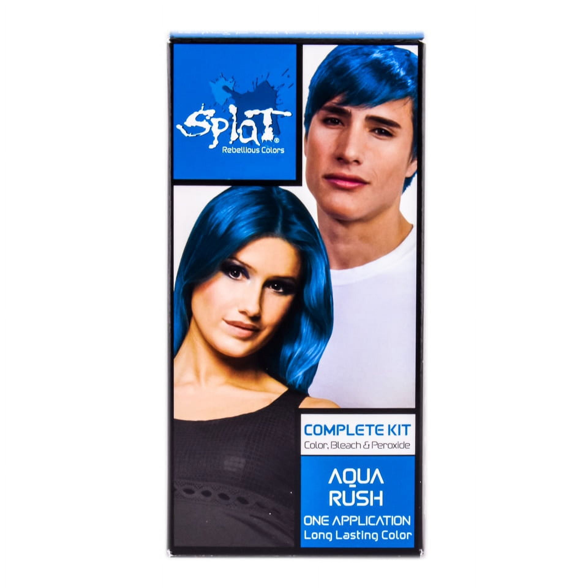 Aqua Rush , Splat Rebellious Colors Complete Hair Color Dye Kit with