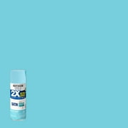 Aqua, Rust-Oleum American Accents 2X Ultra Cover Satin Spray Paint- 12 oz, 6 Pack