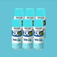 thumbnail image 1 of 6 Pack, Aqua Rust-Oleum American Accents 2X Ultra Cover Satin Spray Paint-327915, 12 oz, 1 of 8