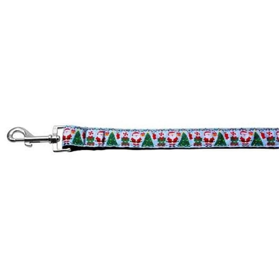 Aqua Santa Nylon Ribbon Collars 1 wide 6ft Leash