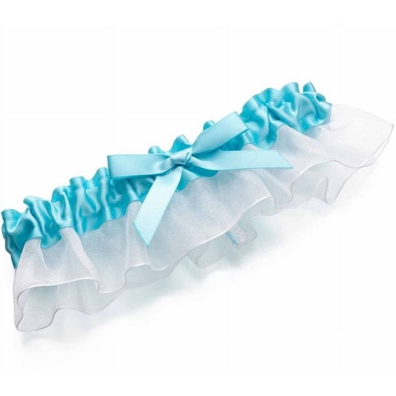 Aqua Satin Garter