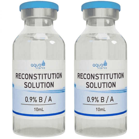 Aqua Science Laboratory Water Solution – 2x 10mL Glass Vials | High-Purity Deionized Water for Lab & Industrial Use | Made In USA