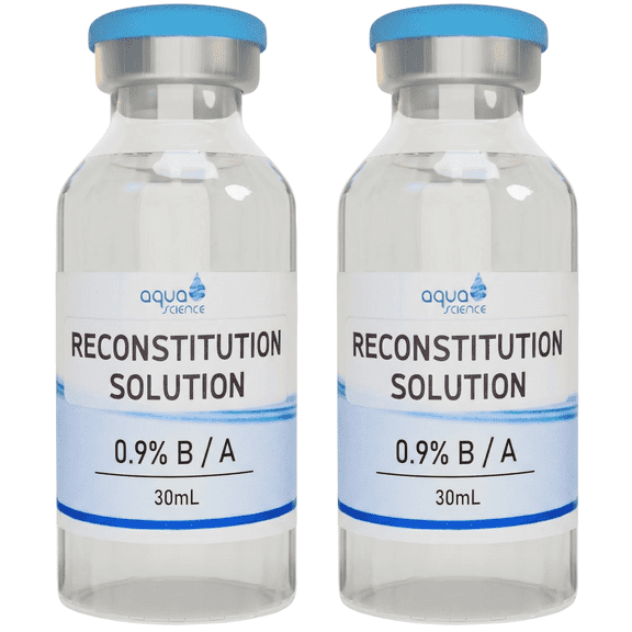 Aqua Science Laboratory Water Solution – 2x 30mL Glass Vials | High-Purity Deionized Water for Lab & Industrial Use | Made In USA