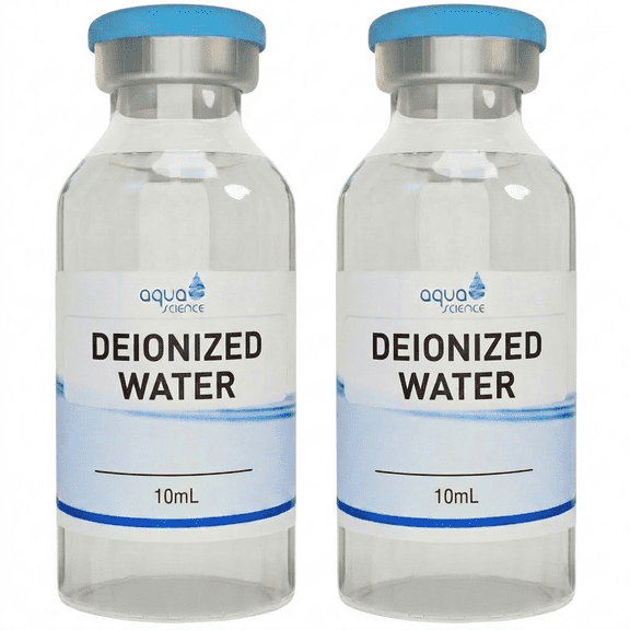 Aqua Science Ultra Pure Deionized Water - 2 Pack 10mL | Made in USA