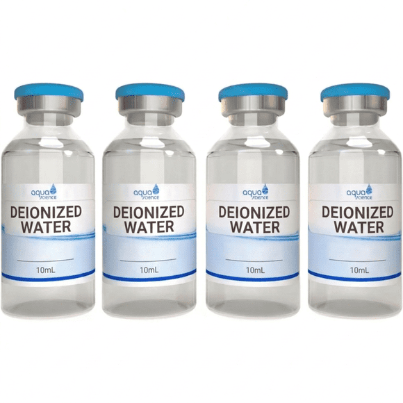 Aqua Science Ultra Pure Deionized Water - 4 Pack 10mL | Made in USA