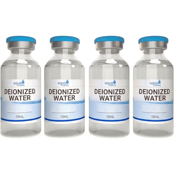 Aqua Science Ultra Pure Deionized Water - 4 Pack 10mL | Made in USA
