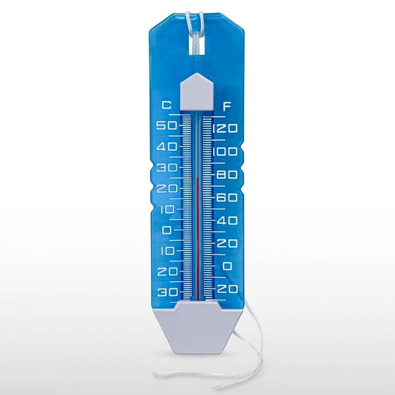 Aqua Select Blue Jumbo Pool and Spa Thermometer, 10"